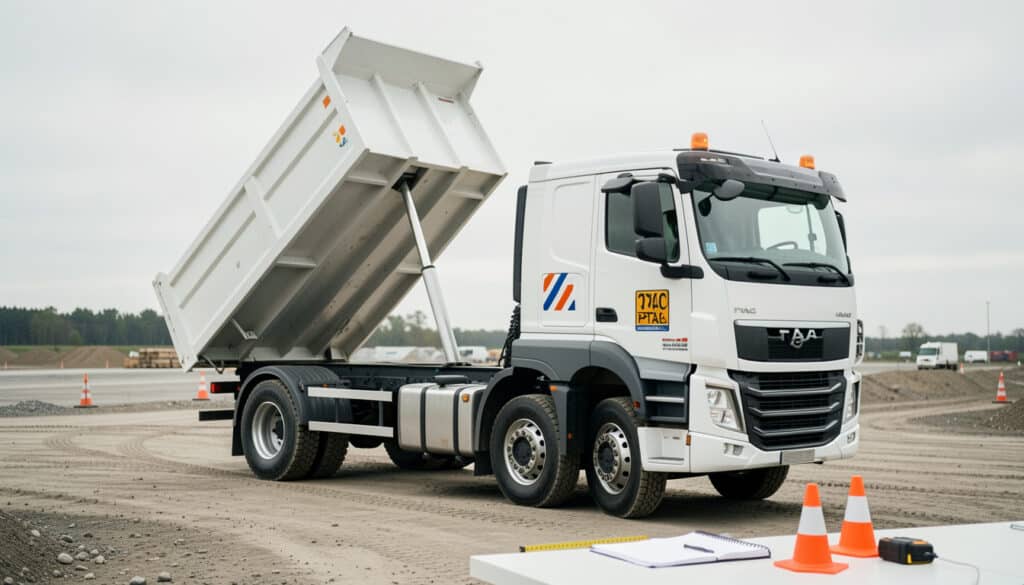 Volume d’un camion-benne : capacité, PTAC et calcul